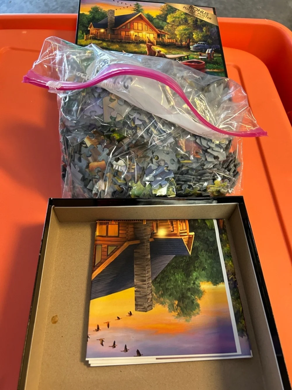 "Guardians of the Lake" jigsaw puzzle 550 pieces. - Picture 2 of 3
